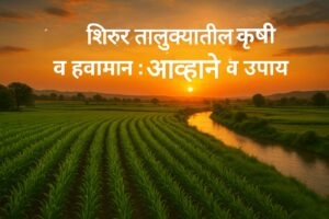 शिरुर तालुक्यातील कृषी व हवामान : आव्हाने व उपाय